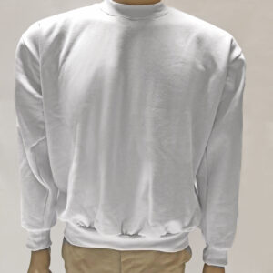 BUZO BLANCO ALGODÓN CUELLO REDONDO