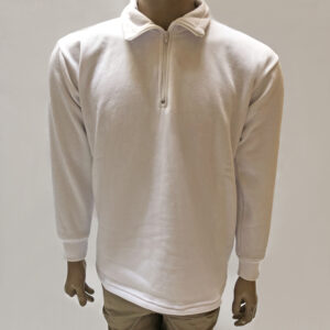 BUZO BLANCO ALGODÓN 1/2 CIERRE